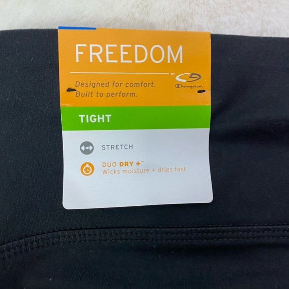 NWT-Duo Dry Black Space Dye Stretch Leggings L - Picture 4 of 5